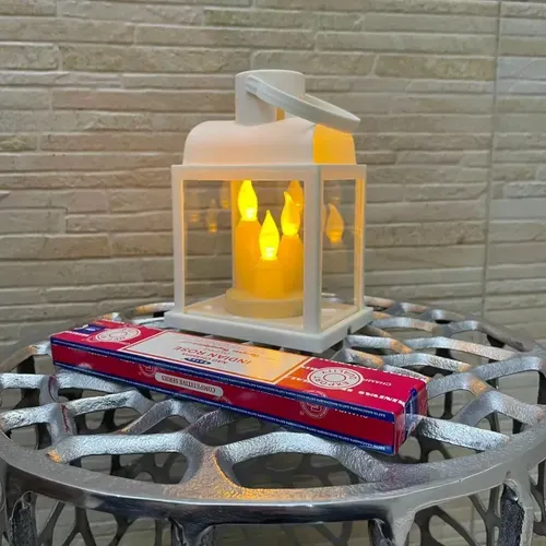 Farol 20 Cm Con 3 Velas Led Fanal Zen A Pila Importado