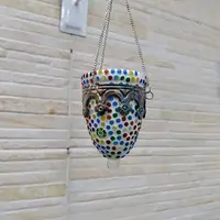 Fanal Venecitas Portavela Colgante Importado India  25x7cm Mix