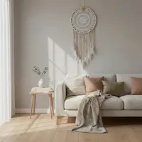 Atrapasueños Plumas Importado Indonesia Diseño Crochet 94 Cm