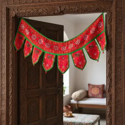 Toran Hindu 100 Cm De Largo Hecho En India Importado Pushkar