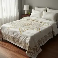 Manta Cubrecama De Algodón Hindu 2y1/2p Mandala Cubresillon