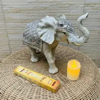 Elefante Abundancia Hindú Decorativo Jardín Con Fantasías Blanco
