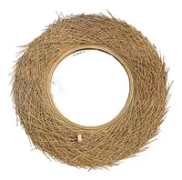 Espejo Artesanal De Ratán Natural Deco Importado Indonesia Marrón Claro