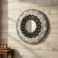 Espejo Redondo Pushkar Tienda 40 Cm Venecitas Pared