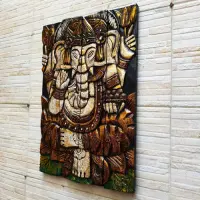 Panel Artesanal Ganesha Indonesia Cuadro Cuadriptico Pushkar Varios