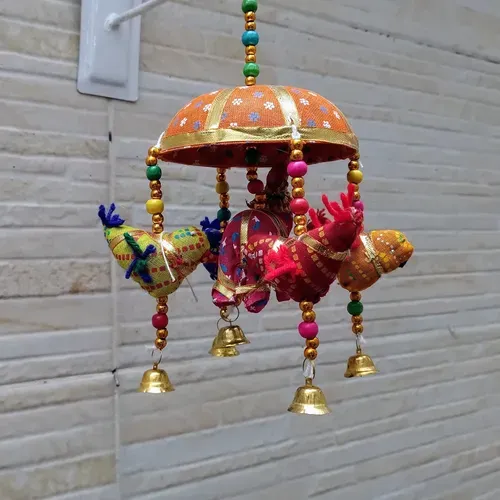 Movil Decorativo Importado India Calesita Llamador Elefantes