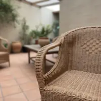 Juego Artesanal  4 Sillones Simples + 1 Mesa Pushkar Tienda Marrón