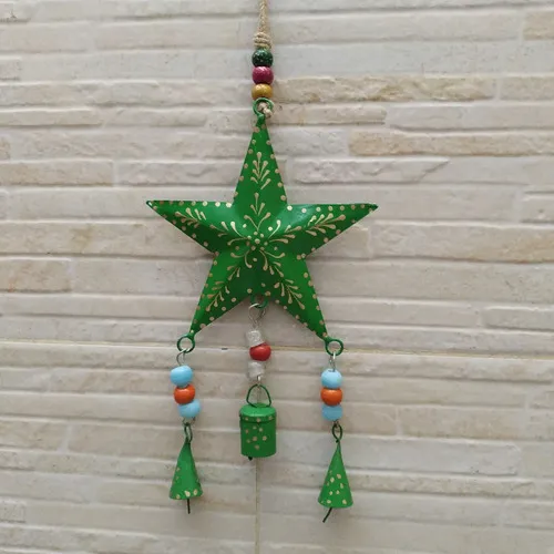 Tira Decorativa Movil Artesanal Chapa Pintada Hecho En India