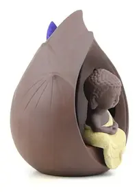 Cascada Humo Porta Conos  Niño Buda  17 Cm Con Led Importado