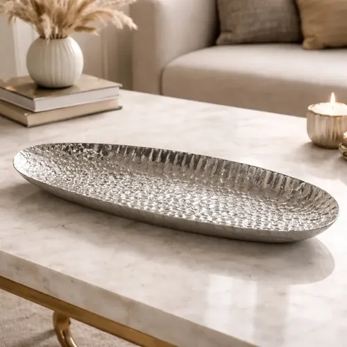 Centro De Mesa Aluminio Adorno 45 Cm Importado Decorativo Dorado Modelo 1