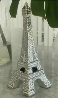 Torre Eiffel 40x16 Cm Importada Ceramica Columna Decorativa