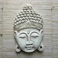 Cara Buda Placa Resina Apto Exterior Gigante Colgante Deco