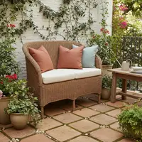 Sillón Doble Artesanal En Fibras Naturales Apto Galeria Deco
