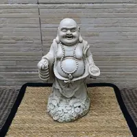 Estatuilla Buda Loto Resina Apto Exterior Ideal Jardín Deco