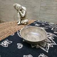 Bowl Grande De Bamboo Importado Bandejas Apilables Marrón