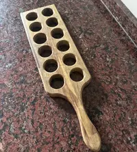 Huevera Portahuevos Docena Madera Decoracion Pushkar Marrón Claro