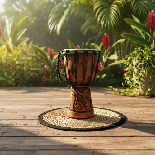 Djembe Instrumento Artesanal Importado Indonesia Tambor Modelo 2