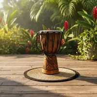 Djembe Instrumento Artesanal Importado Indonesia Tambor Modelo 2
