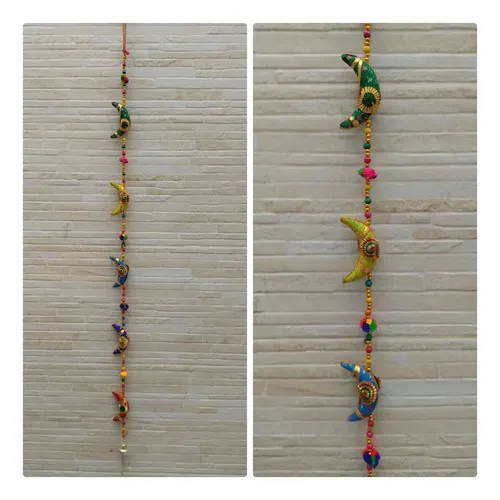Movil Decorativo Tira De 5 Elefantes De India Deco Hindu