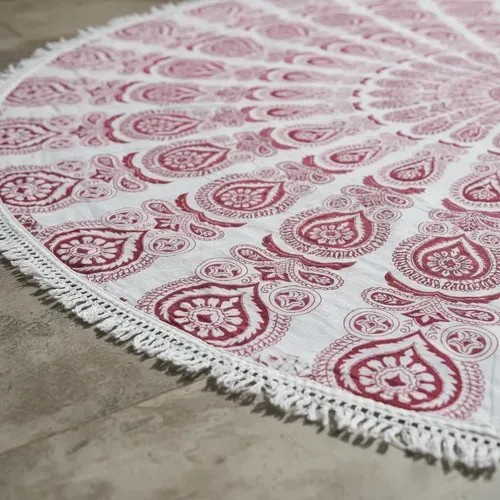 Manta Circular Hindú 2 Metros  Mandala De India Flor De Loto