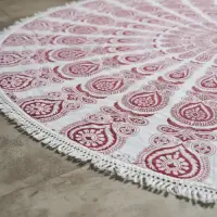Manta Circular Hindú 2 Metros  Mandala De India Flor De Loto