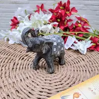 Elefante Abundancia Decorativo Importado Indonesia Fantasías Gris Oscuro