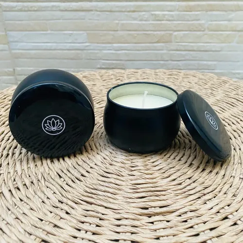 Set X 6 Lata Decorativa C Vela Soja Regala Aromas Unicos 