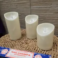 Juego 3 Velas Led C Movimiento Importadas De 11-9-7cm A Pila