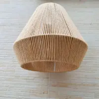 Lampara Artesanal Techo En Fibras Naturales Import Indonesia Marrón
