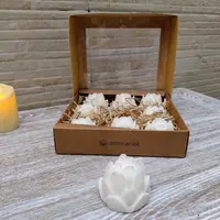 Pack X 9 Velon Cera Vegetal Importado 5 Cm Ideal Regalo  Blanco Velon Loto 100 Fl Oz