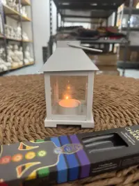 Fanal Farol Metálico Chico Porta Vela Importado Pushkar Blanco