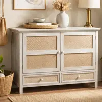 Consola Recibidor Madera Oriente Mueble Importado Pushkar Blanco