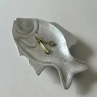 Centro De Mesa Apoya Llave Pez En Aluminio Pushkar Tienda Plateado