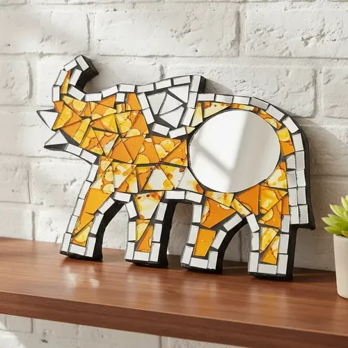 Espejos Decorativos Importados Animales Indonesia Venecitas Naranja