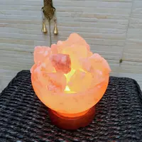 Cuenco De Sal Del Himalaya Energetica Importada Decorativa Rosa Claro