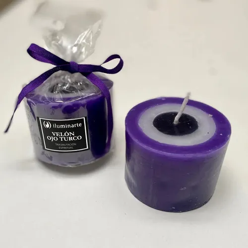 Velon Ojo Turco Proteccion Y Armonia Vela Aromatica X Unidad Violeta