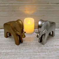 Estatuilla Elefante Aluminio Import Oriente Deco Hogar 17 Cm