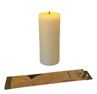 Vela Led De Parafina 17cm Llama Movimiento Importada A Pila