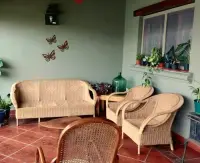 Sillon Artesanal De 3 Cuerpos Apto Galeria De Kraft Y Caña Marrón Claro Brodery