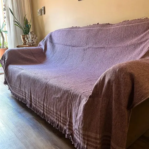 Manta Rustica Colcha Artesanal Cama O Sillon Pushkar Tienda