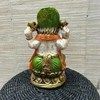 Ganesha Pintada Resina 35 Cm Artesanal Apto Exterior Pushkar Modelo 1
