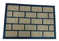 Tapete Alfombra 40 X 60 Cm Felpudo India Fibra Coco Y G Eva 60 Cm 40 Cm Negro