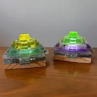 Lampara Orgón Pirámide Maya Importado Decorativo Iluminación Violeta