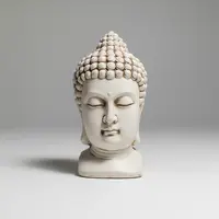 Estatua Cabeza De Buda De 50 Cm Apto Exterior En Resina