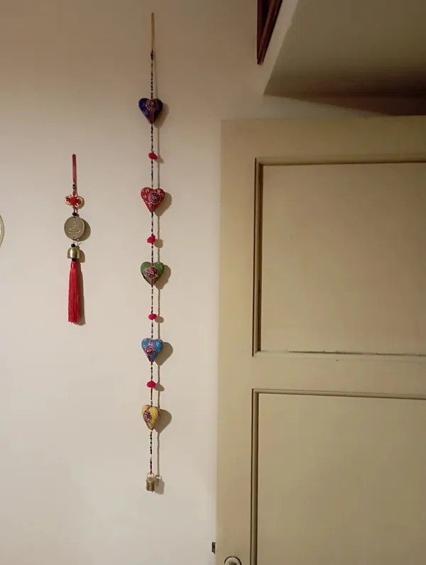 Foto de un comprador: Tira De 5 Corazones Móviles Decorativos Importado De India  Varios Tira 5 Corazon
