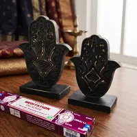Juego Manos De Fatima C Pie Adorno Importado Pushkar Tienda Negro