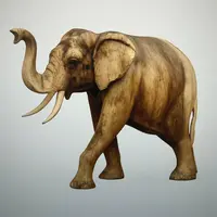 Elefante De Madera Teka Maciza Importado Indonesia Unico