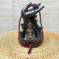 Cascada Humo Buda Sobre Loto 20cm Con Rosario Y Conos Regalo