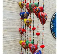 Tira De 5 Corazones Móviles Decorativos Importado De India  Varios Tira 5 Corazon