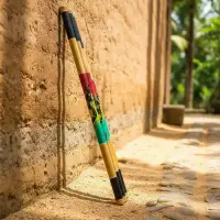 Palo De Lluvia Artesanal Bamboo Importado Indonesia Multicolor Puntillismo